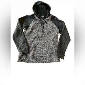 Carbon Gray Hooded Sweater with Athletic Style - Size Medium